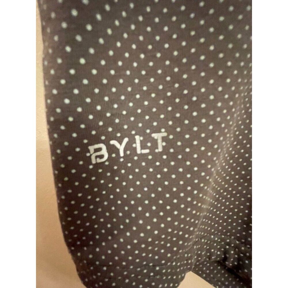 BYLT Drop Cut Lux Short Sleeve Mens Polka Dot‎ Crewneck Tee Sz M - Picture 3 of 7